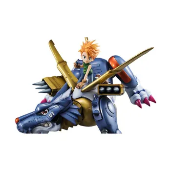 MegaHouse Metal Garurumon Gem Digimon Yamato Ishida Metal Garurumon 30cm Scale Figures