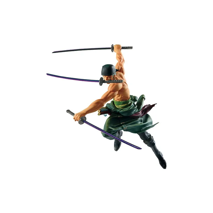 BANDAI Ichibansho One Piece Dynamism Of Ha Roronoa Zoro Action Figure Green-0