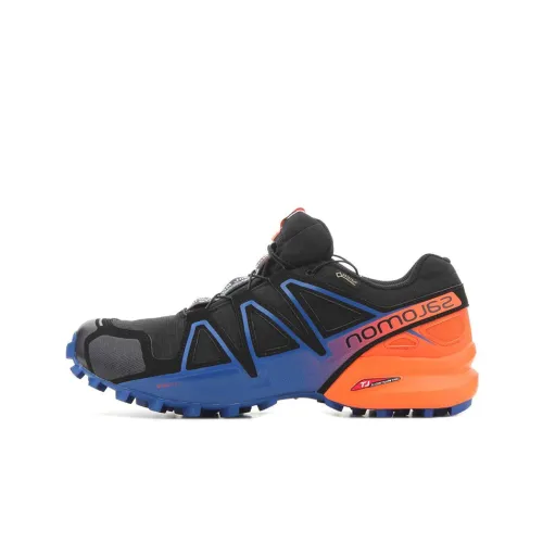 SALOMON Speedcross 4 Casual Shoes Men Low-Top Black/Blue/Orange