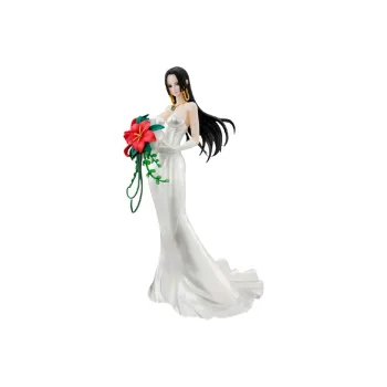 MegaHouse Boa Hancock Pop Excellent Model One Piece Empress Wedding Ver. Scale Figures 23cm