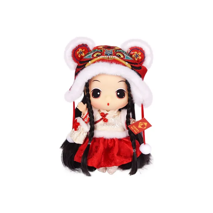 Ddung Winter Camellia New Year Doll Year Of The Tiger Mascot Ball Jointed Dolls 18cm-0