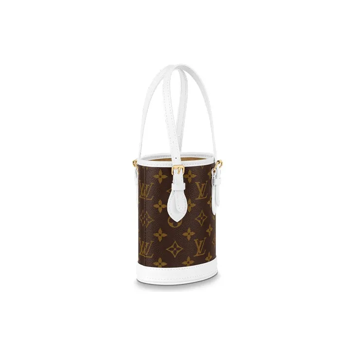 LOUIS VUITTON Nano Bucket White/Brown-1