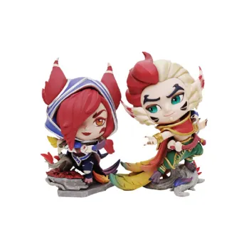 LEAGUE OF LEGENDS League Of Legends Characters LOL League Of Legends, Luo And Xia Couple Figure Chibi Figures 12cm