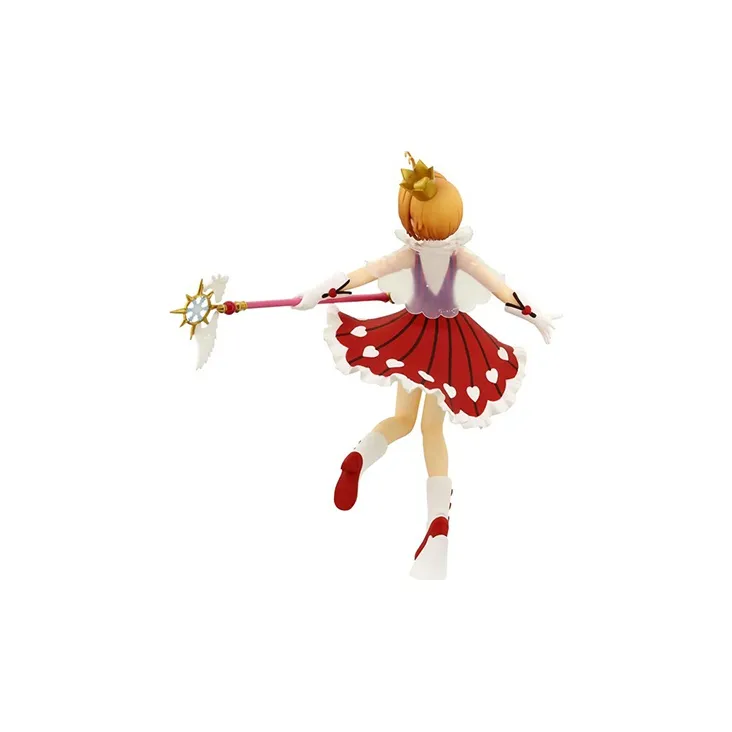 FURYU Sakura Kinomoto Cardcaptor Sakura, Transparent Card Edition, Sakura, Includes Base, 19cm Bonus Gifts-1