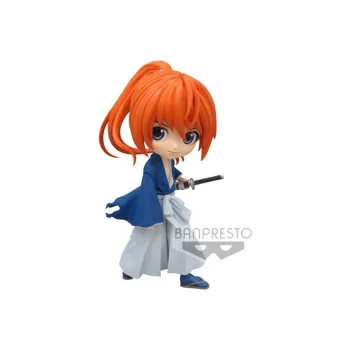 BANPRESTO Kenshin Himura Glasses Factory Assembly Rurouni Kenshin Q Version Posket Tachi Ya A Model 14cm Bonus Gifts