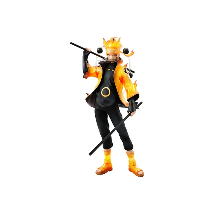 MegaHouse Naruto Shippuden G.E.M. Series Uzumaki Naruto Rikudou Sennin Mode Reissue Action Figure Black & Orange-1