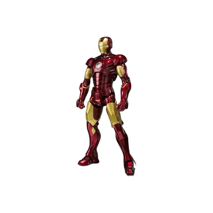 BANDAI Iron Man Marvel Avengers MK3 Mark Three With Base Poseable Scale Figures-0