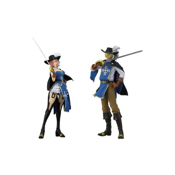 BANPRESTO Sanji Glass Factory One Piece Treasure Cruise 2  Western Swordsman & Luffy Bonus Gift 21cm Scale Figures