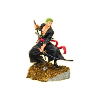 BANDAI Figuarts Zero One Piece Roronoa Zoro Wt100 Commemorative Eiichiro Oda Illustration Daikaizoku Hyakkei Figure Black