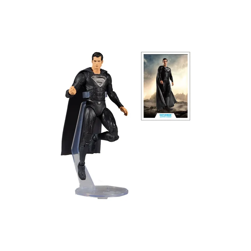 McFARLANE Superman Justice League The Flash 2021 Zack Snyder Director's Cut Black Suit 17cm Bonus Gifts-1
