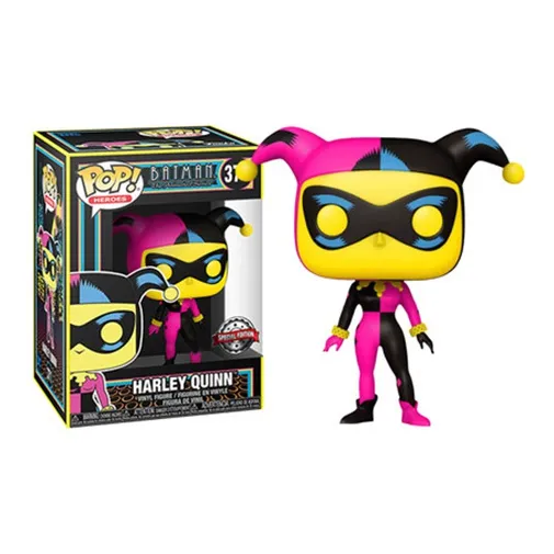 Funko Pop! Heroes Batman The Animated Series Harley Quinn Black Light Glow Hot Topic Exclusive Figure #371-1