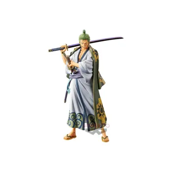 BANPRESTO Roronoa Zoro One Piece DXF Wano Country Scale Figures 17cm