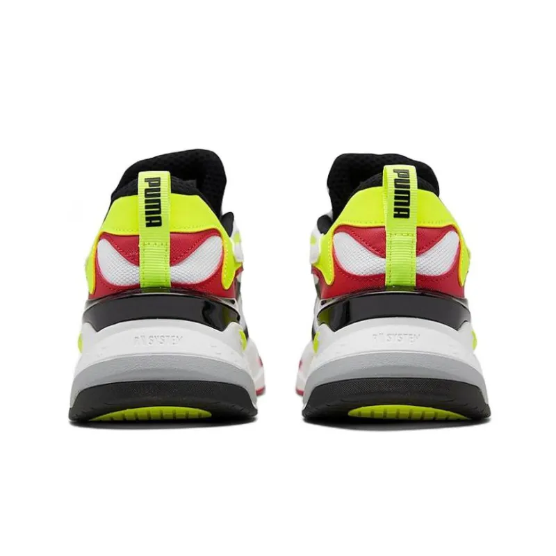 PUMA RS Fast Shock Absorbers Slip Resistant, Abrasion Resistant, Breathable Low Top Casual Shoes Men's White Yellow Red-3