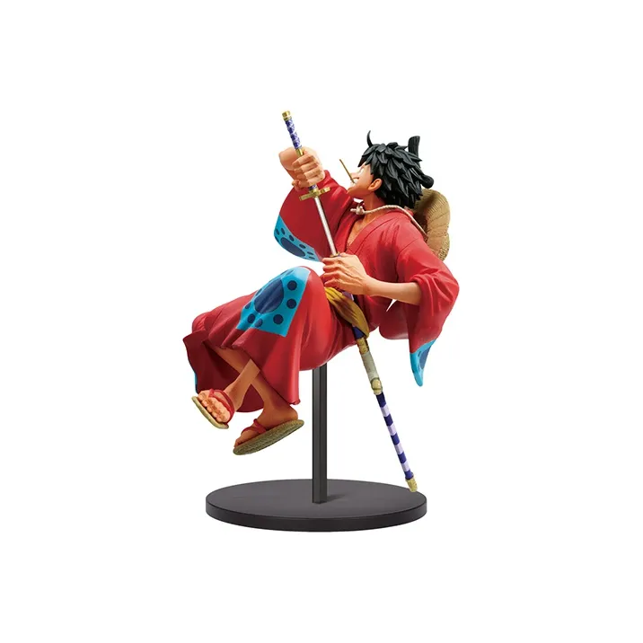 BANPRESTO Monkey D. Luffy Glass Factory One Piece Koa Artistic King Wa No Kuni Luffy Drawing Sword Figure Bonus Gifts-3