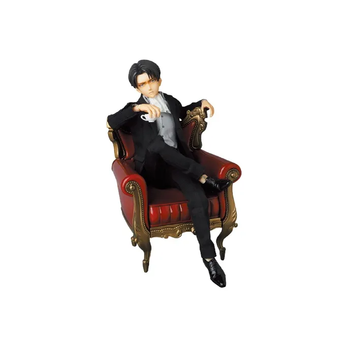 Medicom Toy Rah Attack On Titan Levi Business Suit Ver. 30cm Scale Figures-1