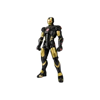 BANDAI Iron Man Bandai S.H.Figures Marvel Age Of Heroes Exhibition Black Gold 15.5cm Scale Figures