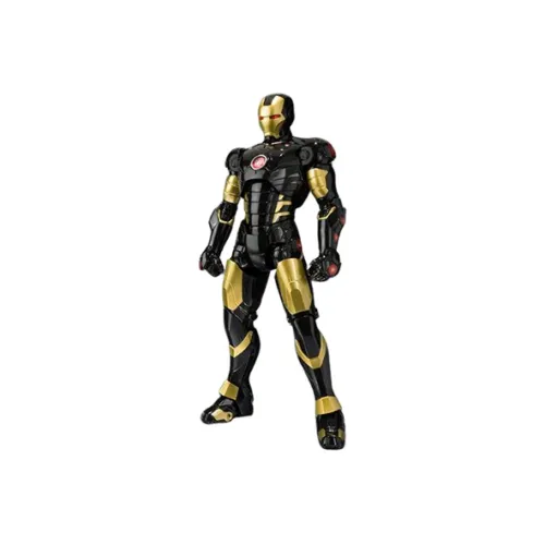 BANDAI Iron Man Bandai S.H.Figures Marvel Age Of Heroes Exhibition Black Gold 15.5cm Scale Figures