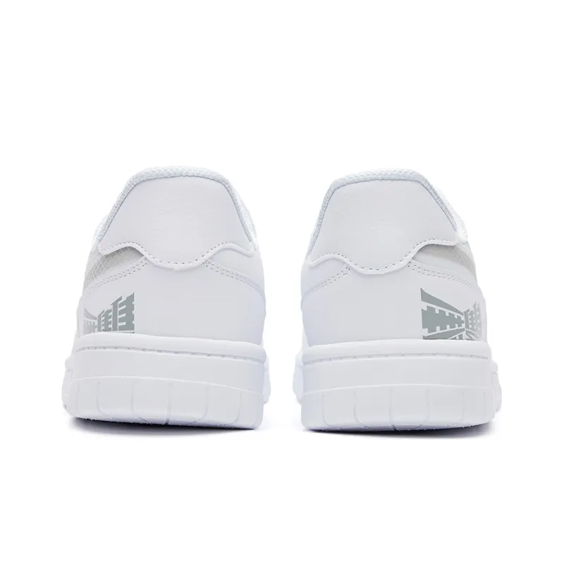 Erke Peerless Master Wear resistant And Lightweight Low Top Skateboard Shoes Men's True White Light Gray-3