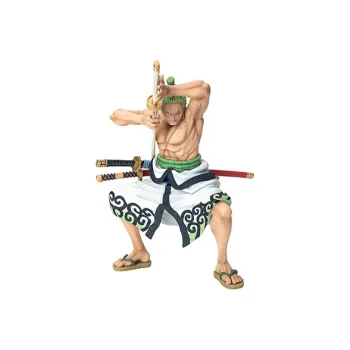 BANPRESTO One Piece World Colosseum 3 Super Master Stars Piece The Roronoa Zoro The Brush Figure Green