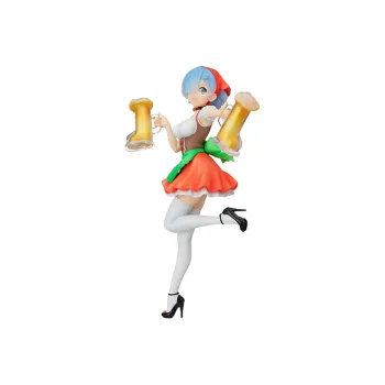 SEGA Rem Sega Re Zero Starting Life In Another World Rem Beer Festival Maid Figure Bonus Gifts 21cm