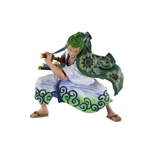 BANDAI Figuarts Zero One Piece Roronoa Zoro Zorojuro Action Figure Green-0
