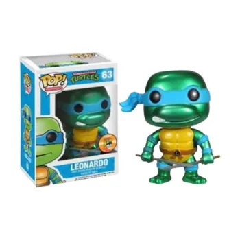 Funko Pop! Television Teenage Mutant Ninja Turtles Leonardo Metallic Sdcc Figure #63