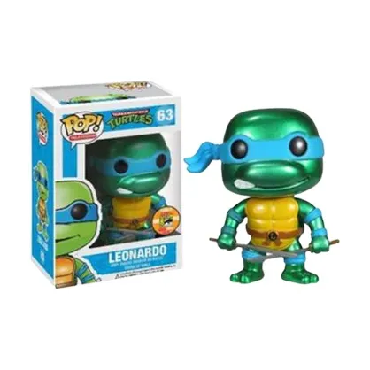Funko Pop! Television Teenage Mutant Ninja Turtles Leonardo Metallic Sdcc Figure #63