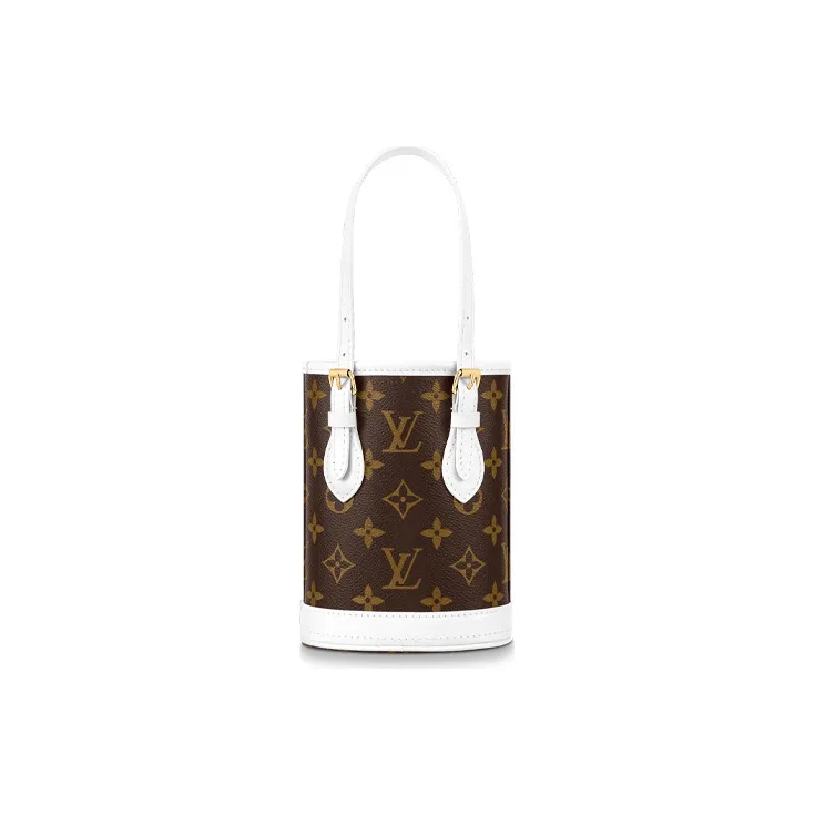 LOUIS VUITTON Nano Bucket White/Brown-3