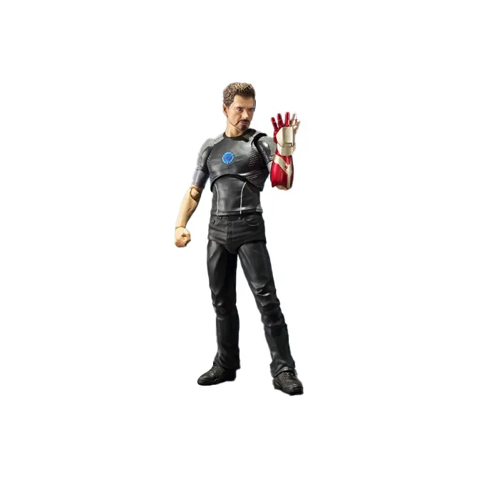 BANDAI Iron Man SHF Tony, Stark, Workbench 14cm Scale Figures-0