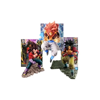 BANPRESTO Sun Wukong Glasses Factory, Dragon Ball GT Super Saiyan 4 & Vegeta & Gogeta, Bonus Gift 16cm Scale Figures