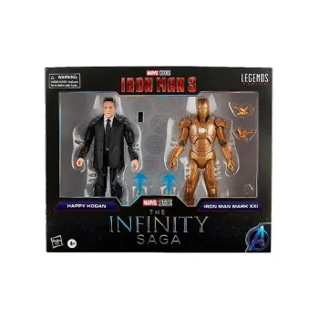 Hasbro Iron Man Hasbro Marvel Legends MK21 & Happy 2 Person Set Action Figures