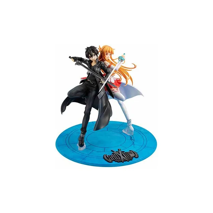 MegaHouse Sword Art Online 10th Anniversary Lucrea Kirito And Asuna Action Figure Black & White-3