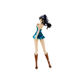 BANPRESTO Nico Robin Glass Factory Sparkling Charm One Piece Dressrosa Style Blue Pearl Ver. Special Bonus Gifts 25cm