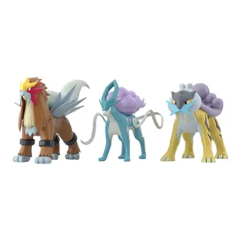 BANDAI Pokémon Character Collection Pokémon Scale World City Area Raijin Entei Water King Scale Figures