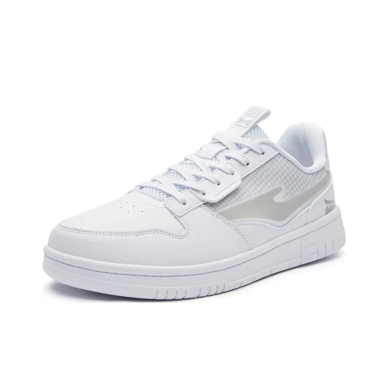 Erke Peerless Master Wear resistant And Lightweight Low Top Skateboard Shoes Men's True White Light Gray-2