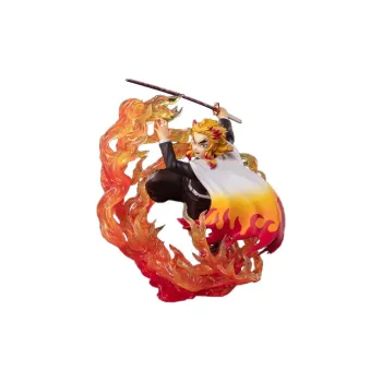 BANDAI Figuarts Zero Demon Slayer Kimetsu No Yaiba Kyojuro Rengoku Flame Breathing Action Figure Orange
