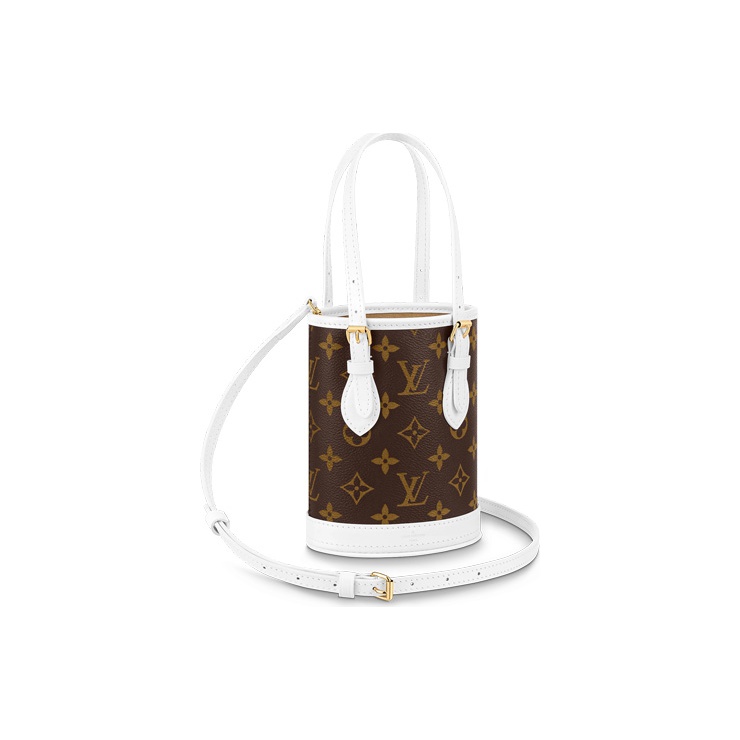 Louis vuitton bucket bag white sale