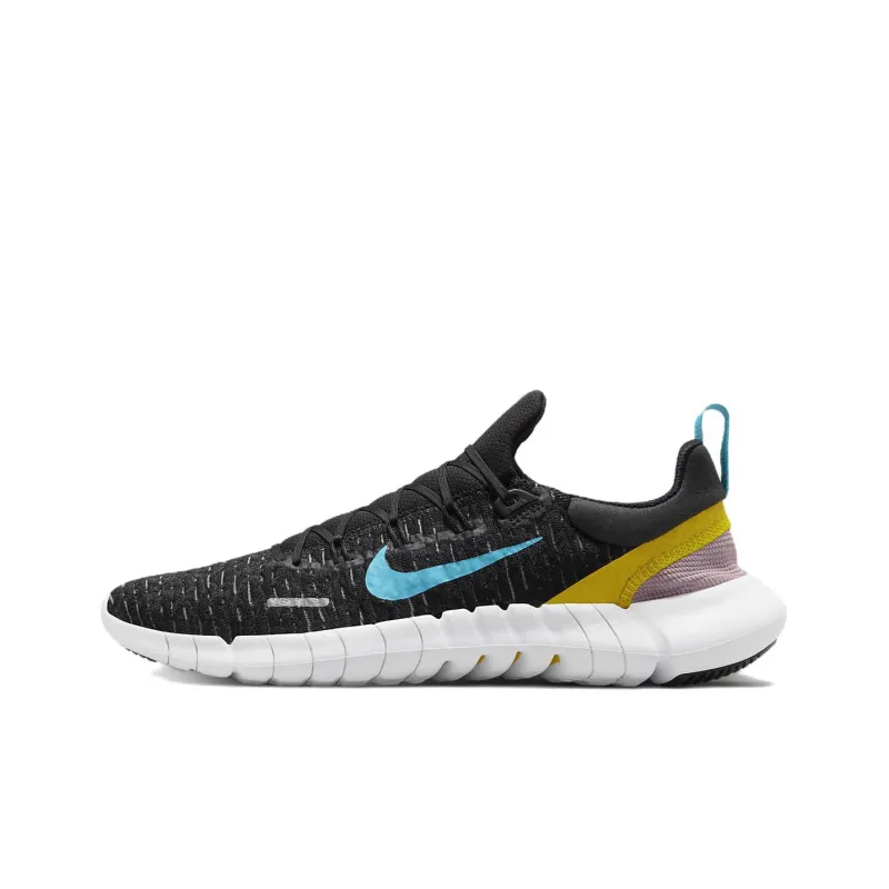 Nike Free Run 5.0 Dark Smoke Grey Vivid Sulfur Chlorine Blue-0