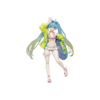 TAITO Hatsune Miku Vocaloid 3rd Season Summer Outfit Ver. With Base Bonus Gifts 18cm