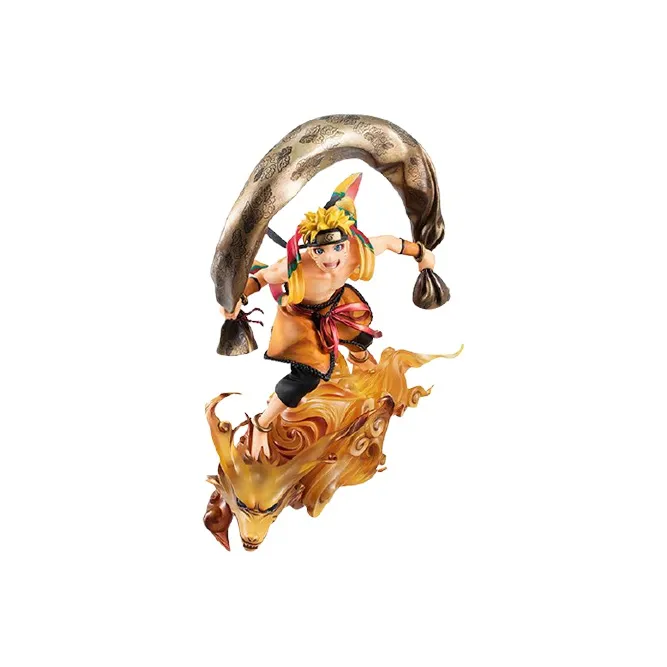 MegaHouse Naruto Uzumaki G.e.m. Remix Naruto Shippuden Ninetales Whirlpool Naruto Uzumaki Wind God 18cm Scale Figures-3