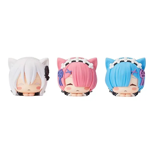 SEGA Rem Sega Re Zero Starting Life In Another World Rem Ram Echidna Cat Ear Pappa 5cm Bonus Gifts-7