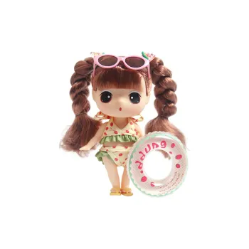Ddung Winter Camellia Swimsuit Doll Strawberry Polka Dot Swimwear Swim Ring Hazy Doll 18cm Ball Jointed Dolls