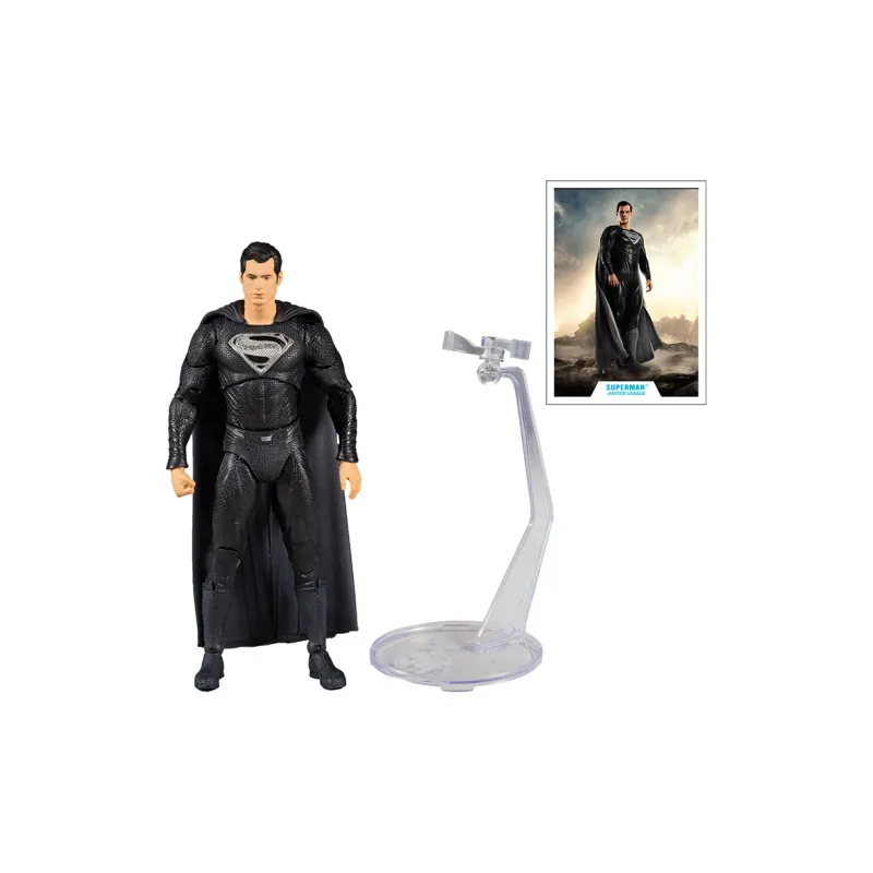 McFARLANE Superman Justice League The Flash 2021 Zack Snyder Director's Cut Black Suit 17cm Bonus Gifts-0
