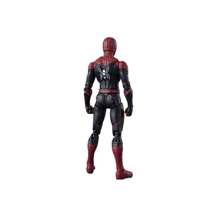 BANDAI Spider Man S.h.f Marvel Hero Expedition Upgraded Battle Armor Black Red Battle Armor Scale Figures-2