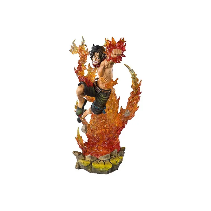 BANDAI Portgas D. Ace Figuarts ZERO One Piece Whitebeard Pirates 2nd Division Captain Scale Figures 19.5cm-1
