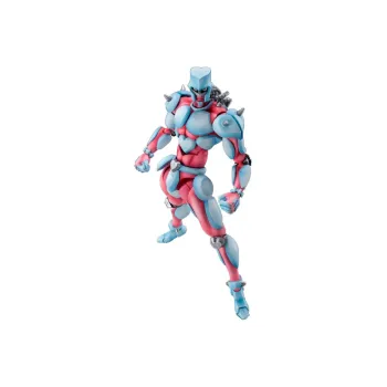 Medicos Super Action Statue JoJo's Bizarre Adventure Part 4 Diamond Is Unbreakable Crazy Diamond Chozokado Re Run Action Figure Blue & Red