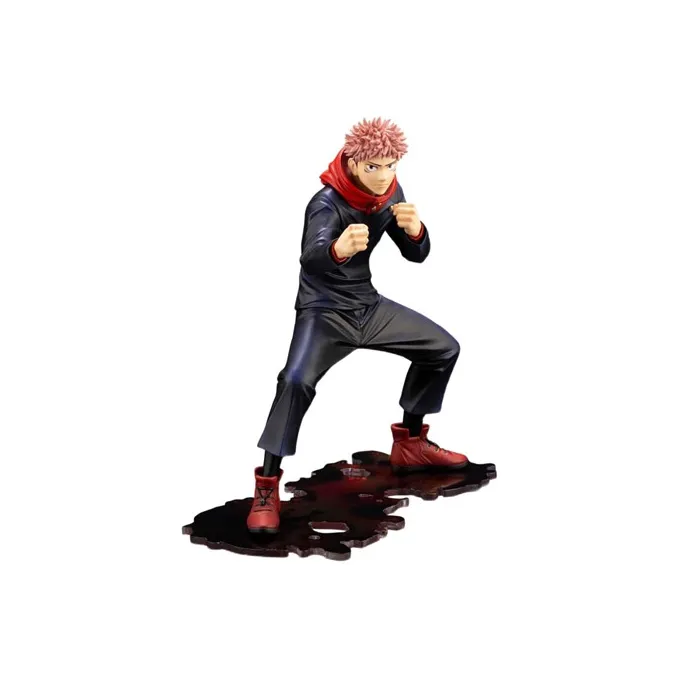 CRAFTSMANSHIP KOTOBUKIYA Artfx J Jujutsu Kaisen Yuji Itadori Statue With Bonus Face Part Figure Navy-0