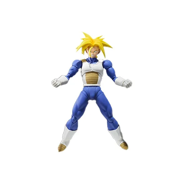 BANDAI Trunks Bandai SHF Dragon Ball Super Saiyan Battle Suit Action Figure 15cm Scale Figures-0