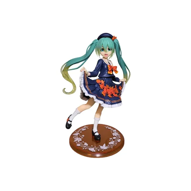 TAITO Hatsune Miku Vocaloid 3rd Autumn Outfit Ver. Maple Leaf 18cm Bonus Gifts-1