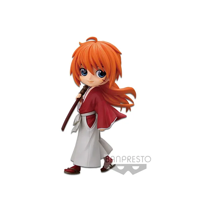BANPRESTO Kenshin Himura Eyeglass Factory Q Posket Rurouni Kenshin, Tachi Za A Style Bonus Gifts-1